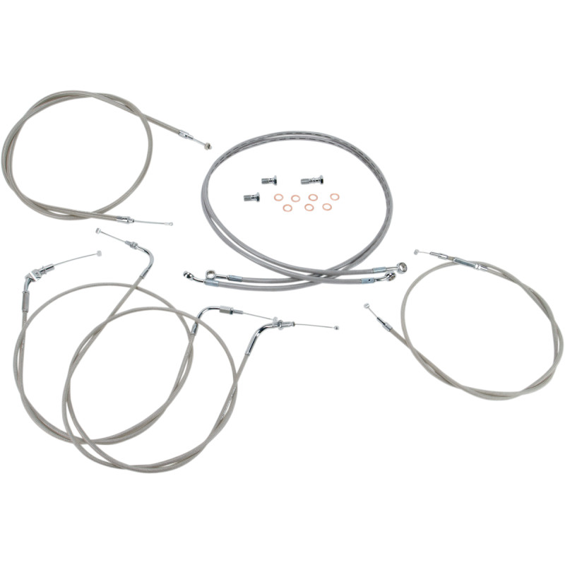 BARON Stainless Handlebar Cable/Line Kit