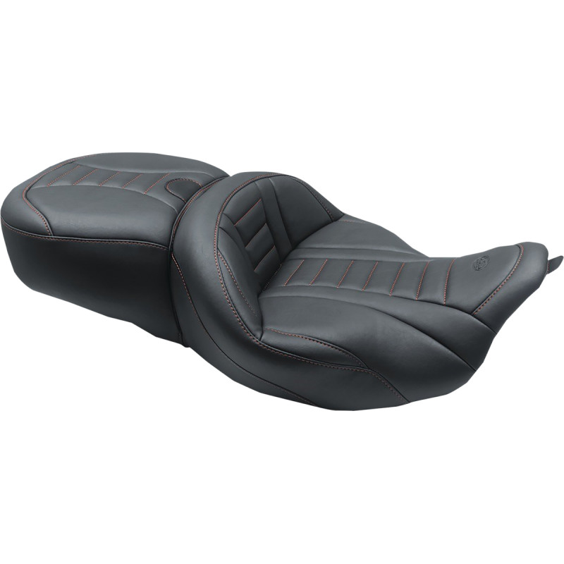 MUSTANG One-Piece Deluxe Touring Seat with Removable Backrest Option