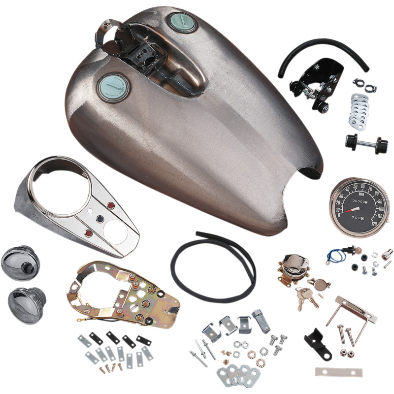 DRAG SPECIALTIES Extended Dash-Style Rubber-Mount Quickbob® Tank Kit