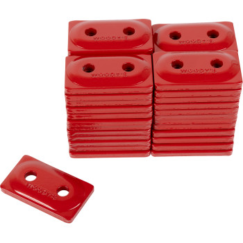 Woodys ADD2-3790-B Snowmobile Double Digger® Red Support Plates 48 Pack