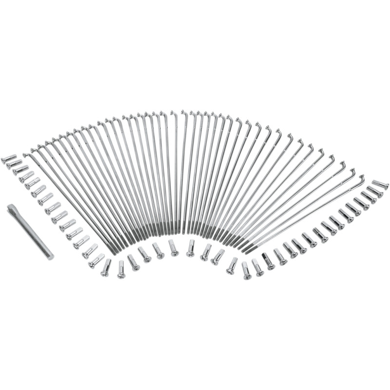 DRAG SPECIALTIES Chrome and Stainless Steel Spoke Set