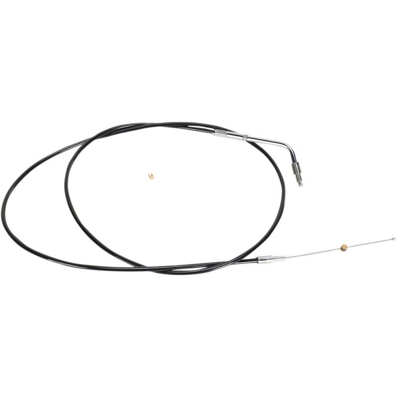 LA CHOPPERS Black Vinyl Braided Handlebar Throttle Cable - Image 2