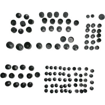 2009-2010 Harley FLT FLH Standard Bolt Cover Kit - Black by Drag Specialties
