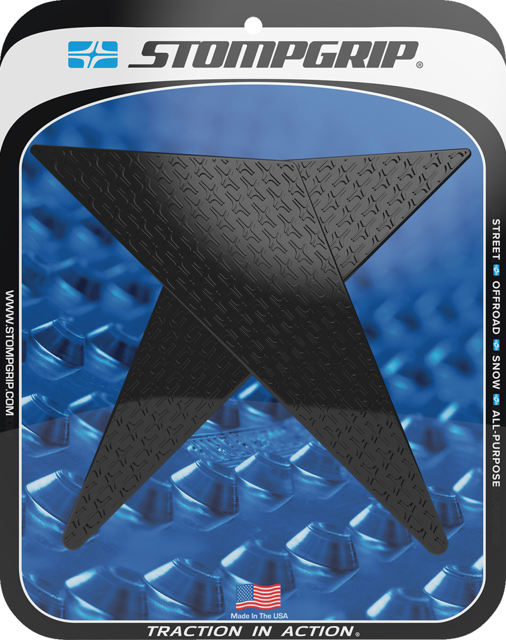 Stompgrip Tank Grips — Icon — Black — Honda — GL '18-'25