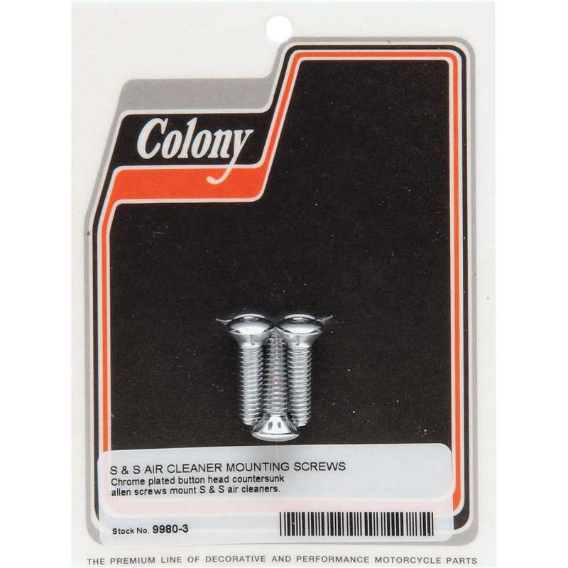 COLONY S&S Air Cleaner Cover Mounting Screw Kit