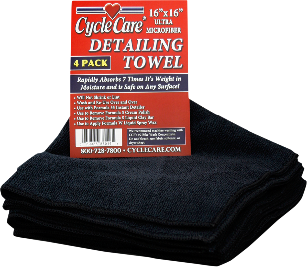 CYCLE CARE FORMULAS TOWEL MICRO FIBER 4-PAK