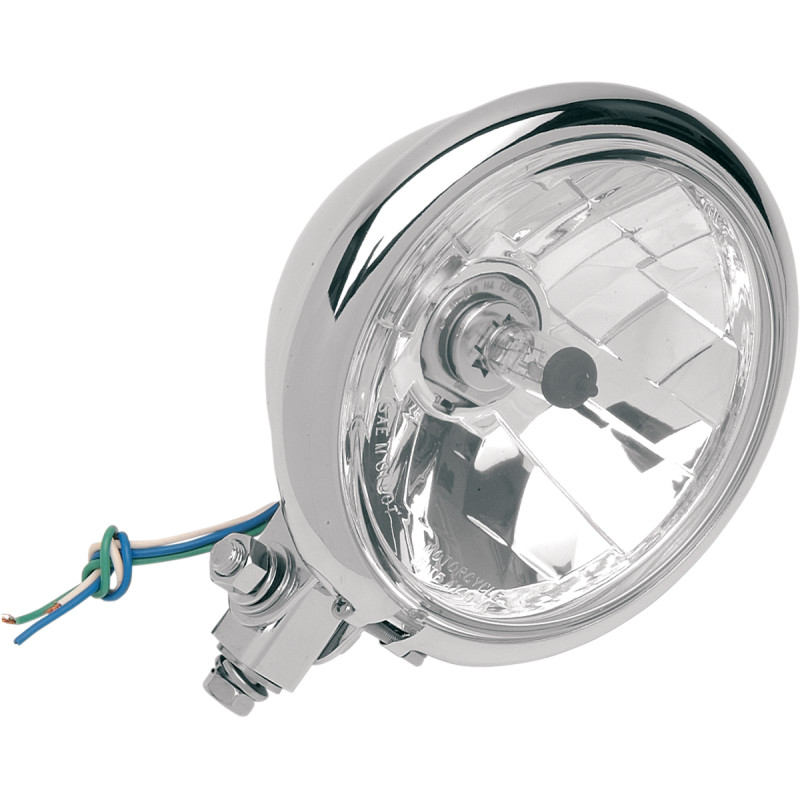 DRAG SPECIALTIES 5-3/4" Diamond-Style Bottom-Mount Headlight Assemblies for Springer
