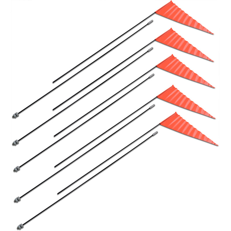 SAFETY VEHICLE EMBLEM Flag with Fiberglass Pole