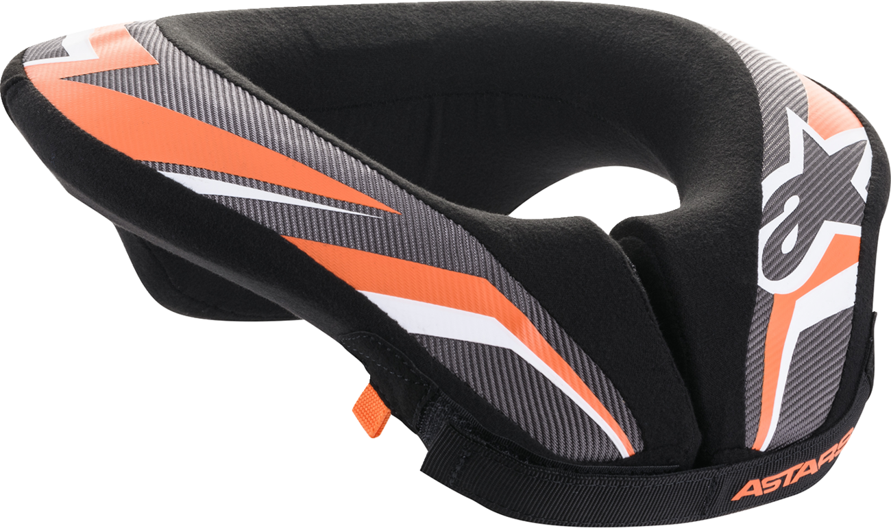 Alpinestars Youth Sequence Neck Roll — Black/Anthracite/Orange — L/XL