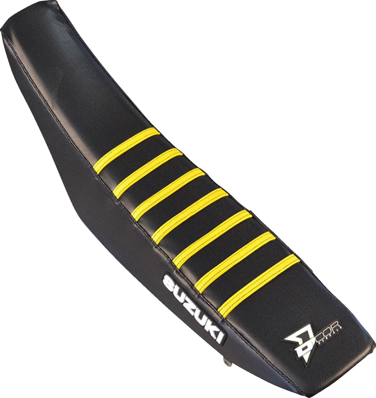D'COR Visuals Seat Cover — Black/Yellow — RM '01-'08