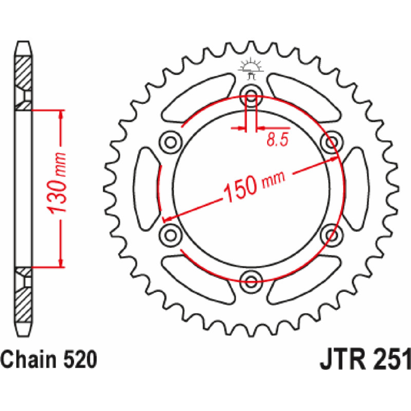 JT SPROCKETS Steel Rear Sprocket