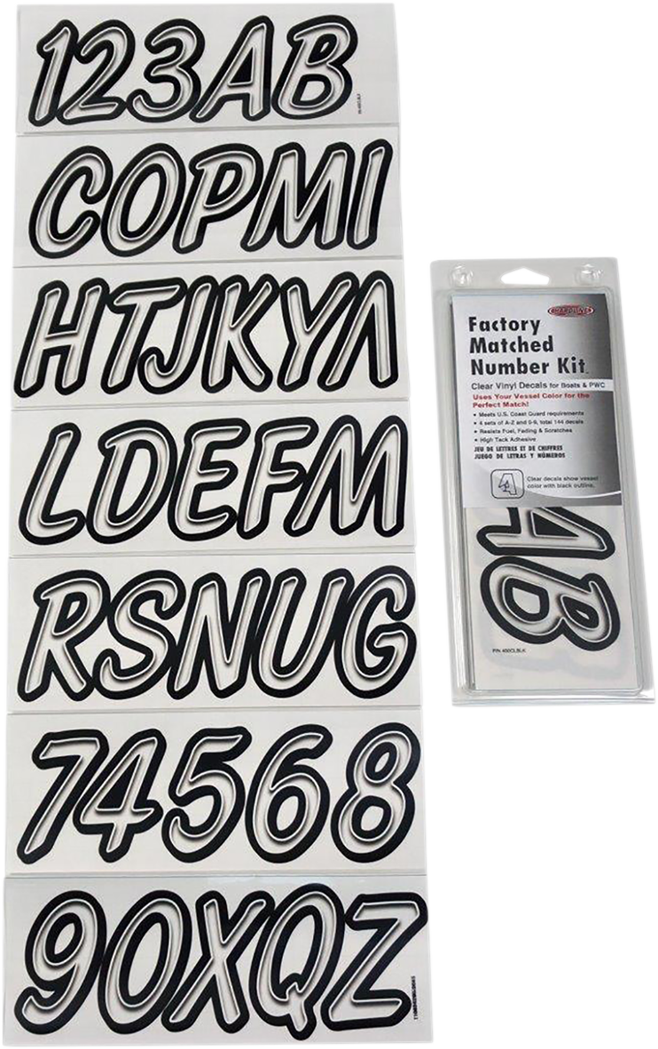 Hardline I.D. Sticker Kit — 400 Series- Clear