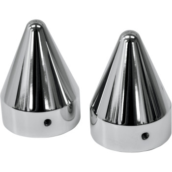 LA Choppers Chrome Axle Caps for 1995-2020 Harley-Davidson FL XL FX Made in USA