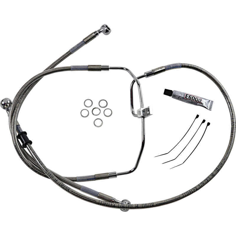 DRAG SPECIALTIES Extended Length Stainless Steel Brake Line Kit - Image 44