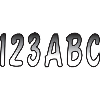 I.D. Sticker Kit - 200 Series - White/Black Gradation