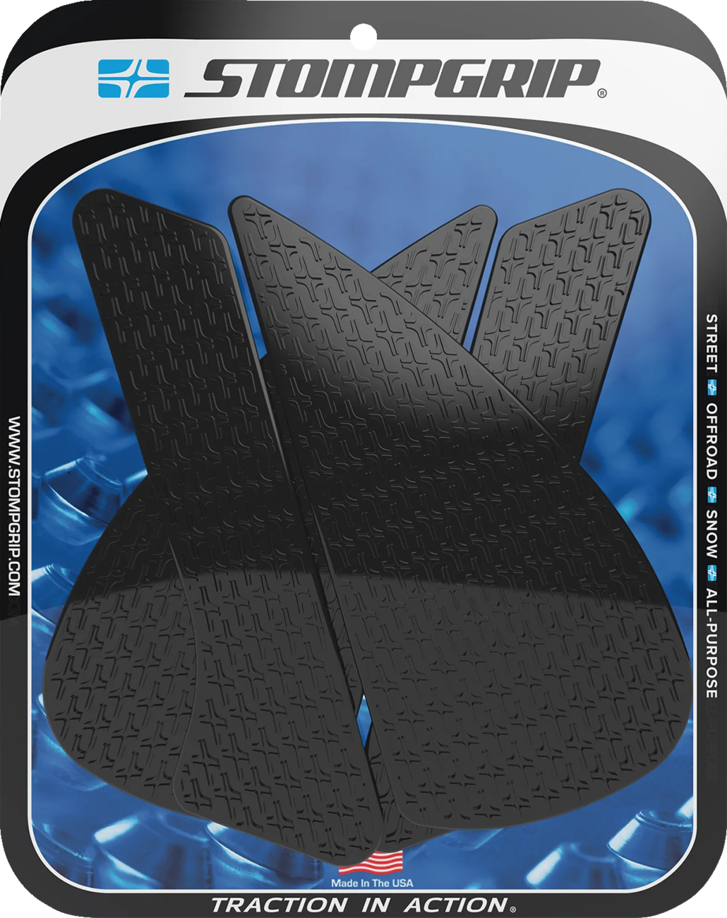 Stompgrip Tank Grips — Icon — Black — Honda — CBR '21-'25