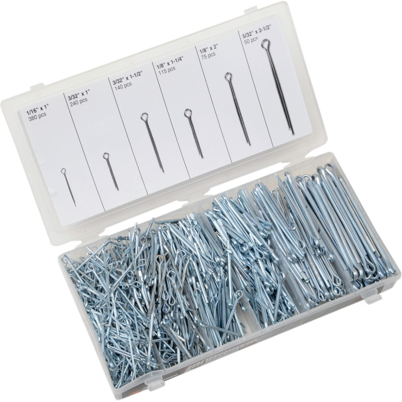 PERFORMANCE TOOL 1,000-Piece Cotter Pin Assortment