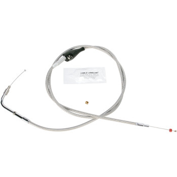 Stainless Steel Idle Cable - +10" - '96-'01 Touring