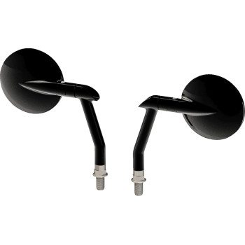 BURLY BRAND (B16-1501B) Hot Rod Mirrors | Mirrors - Hot Rod - Side View - Round - Black