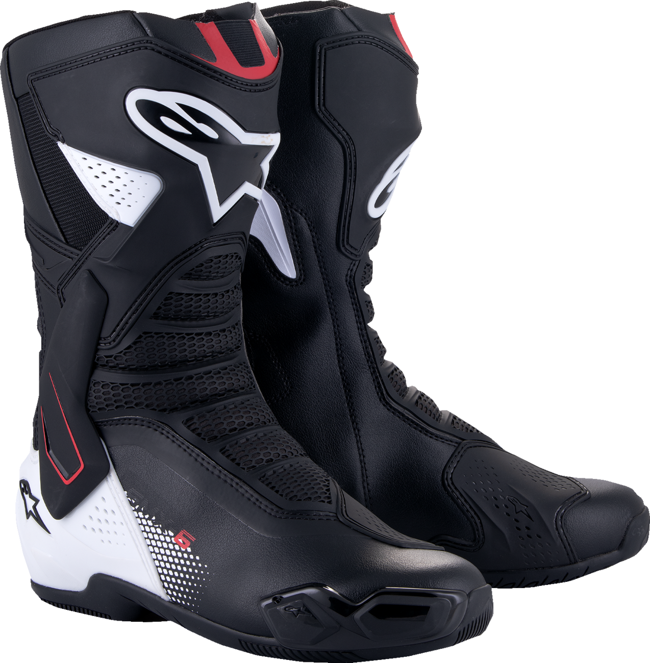 Alpinestars SMX-6 V3 Boots — Black/White/Red Graphic — US 12.5/EU 48