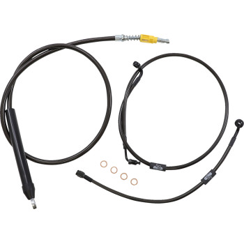 LA Choppers Midnight Standard Brake Line Kit 18-20" Apes 18-22 Softail