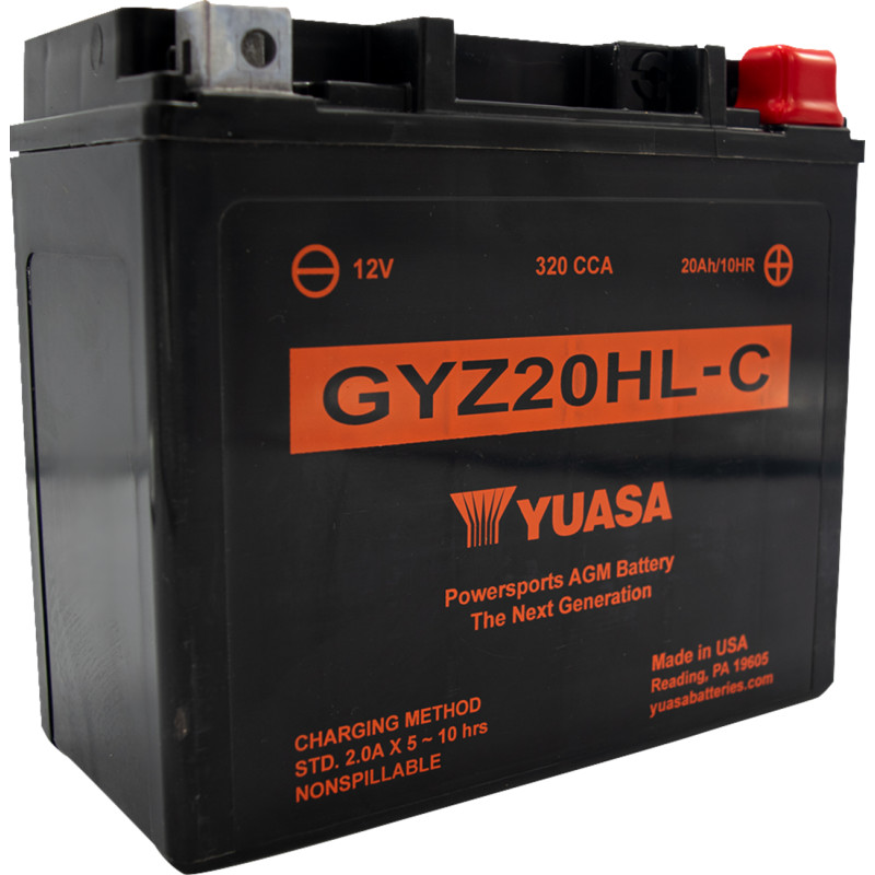 YUASA GYZ Factory-Activated AGM Maintenance-Free Battery