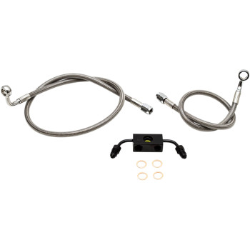 LA Choppers Stainless Brake Line Kit 12-14" Bars 14-22 XL ABS Made in USA