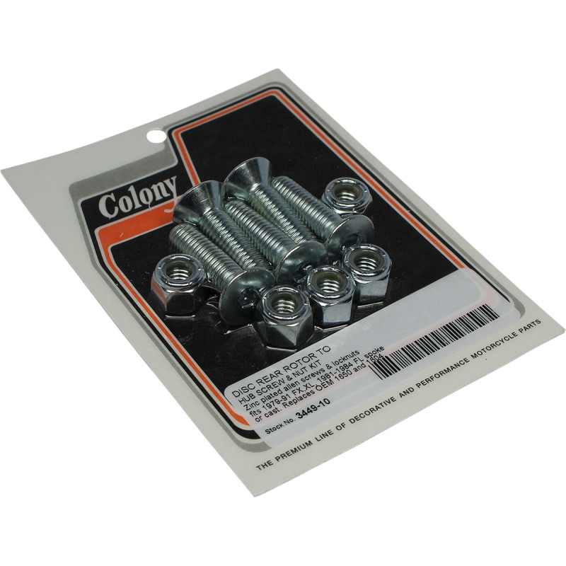 COLONY Disc Rear Rotor to Hub Screw and Nut Kit