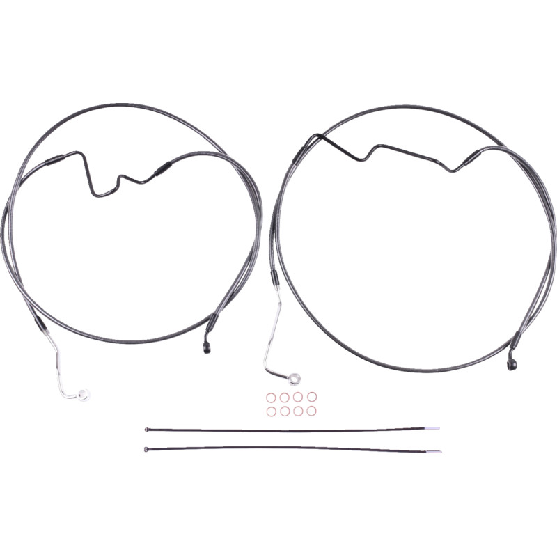 MAGNUM SHIELDING BP ABS Touring Lower +4" 35° Radial Brake Line Kit — Oversize [+5,1 cm (2")]