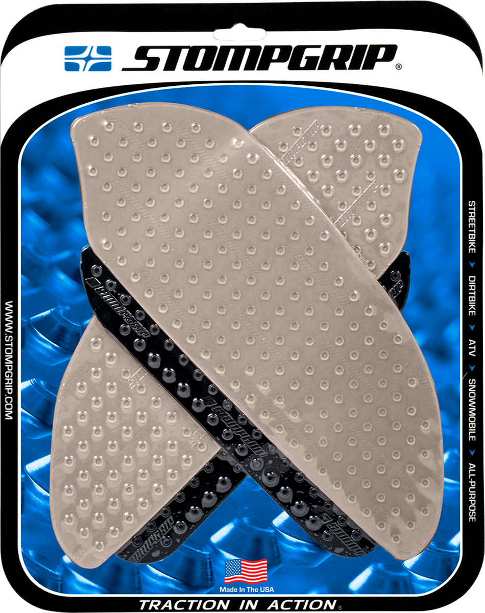 Stompgrip Tank Grips — Volcano — Clear/Black — Honda — CBR '07-'12