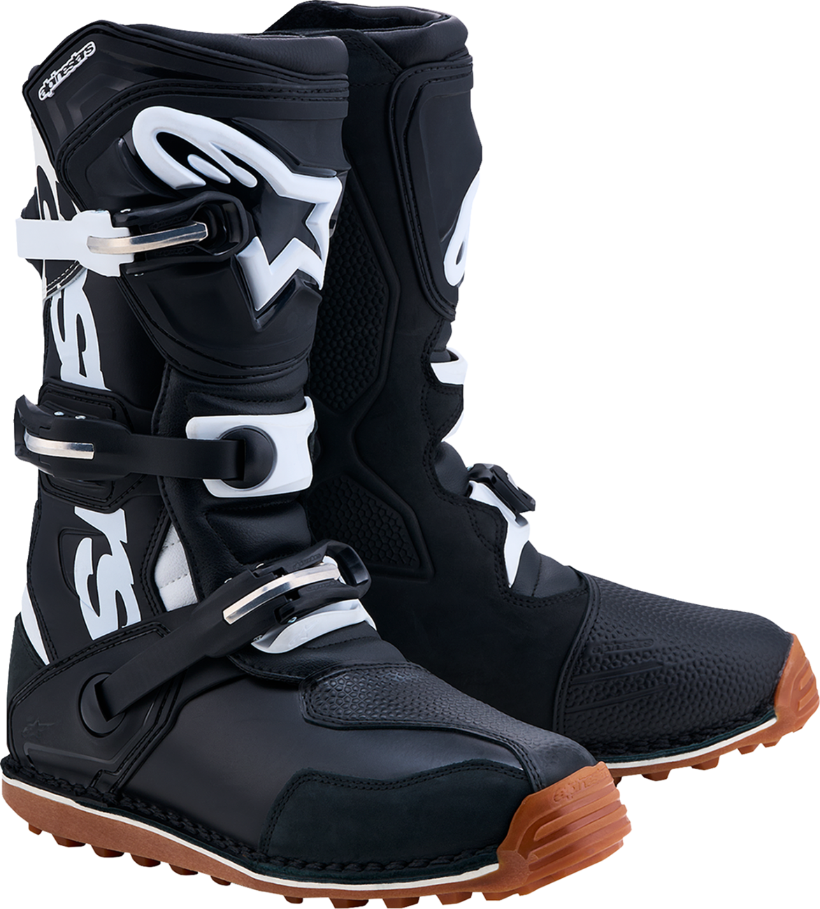 Alpinestars Tech-T Boots — Black/White/Gum — US 11 / EU 45.5