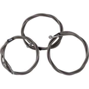 LA Choppers Stainless Steel Braided Brake Line Kit for 12-14" Apes 23-26 FL