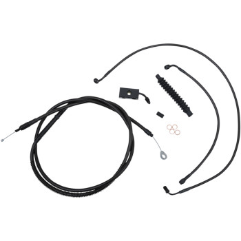 LA Choppers Midnight Complete Cable/Brake Line Kit 12-14" Bars 18-22 Softail