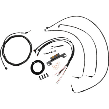 LA Choppers Midnight Standard Brake Line Kit Stock Bars 21-22 FLH