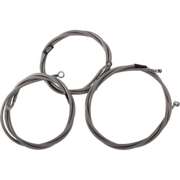 LA Choppers Stainless Steel Braided Brake Line Kit for 18-20" Apes 23-26 FL