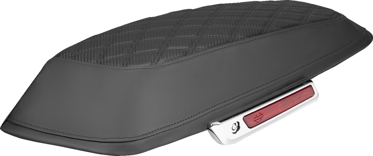 Saddlemen Saddlebag Lid Covers — Lattice — Carbon Fiber — Black Stitch — FLH/FLT '14-'24