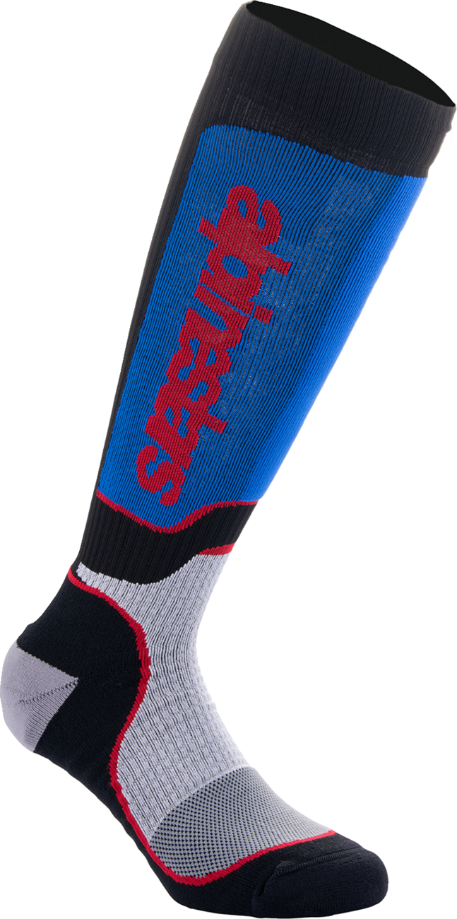 Alpinestars MX Plus Socks — Black/Red/White/Blue — Medium