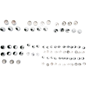 1999-2006 Harley FLT FLH Standard Bolt Cover Kit - Chrome by Drag Specialties