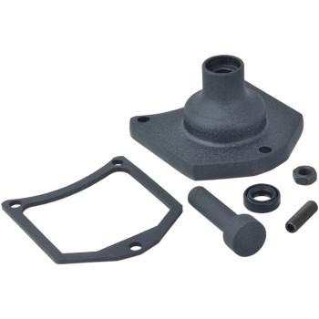 Solenoid End Cover, Black Wrinkle Drag Specialties for Harley