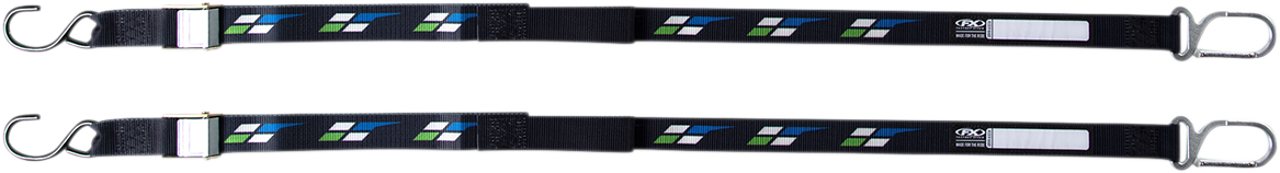 Factory Effex Tie-Downs — Black — Kawasaki