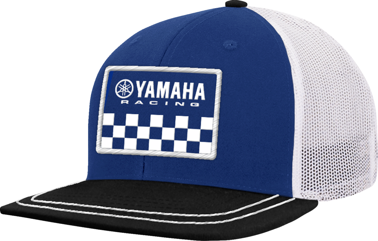 Yamaha Racing Hat — Flat Bill — Black/Blue