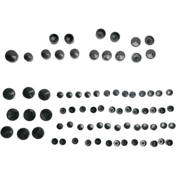 2004-2021 Harley XL RH Standard Bolt Cover Kit - Black by Drag Specialties