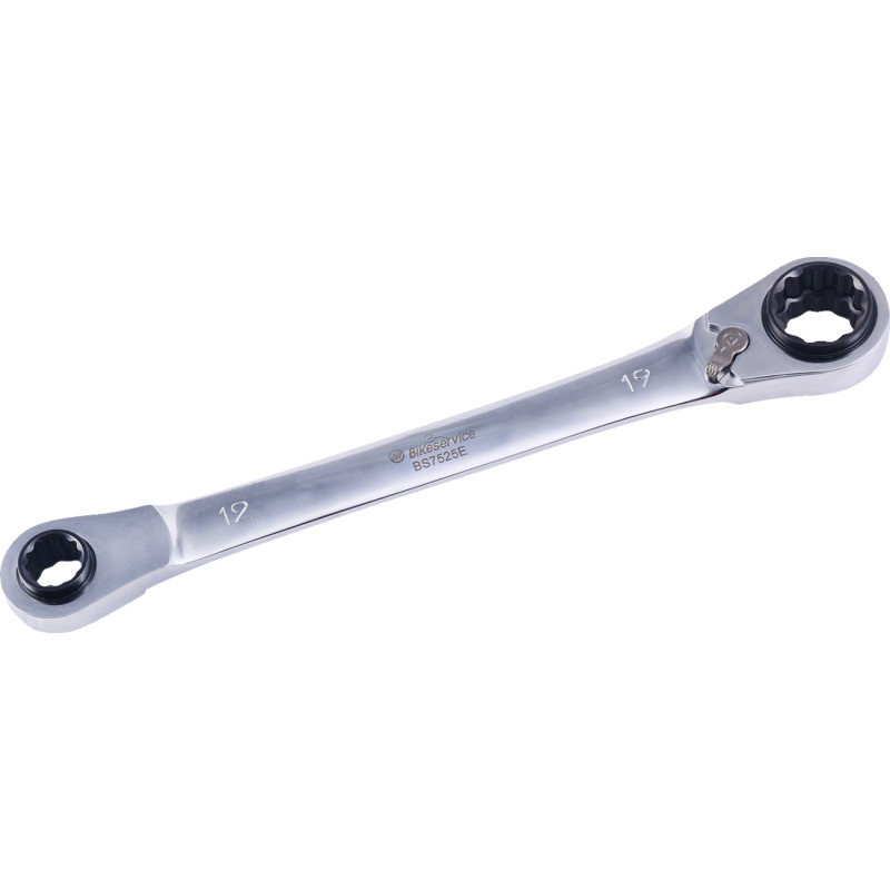 BIKESERVICE 4-In-1 Reversible Ratchet Wrench