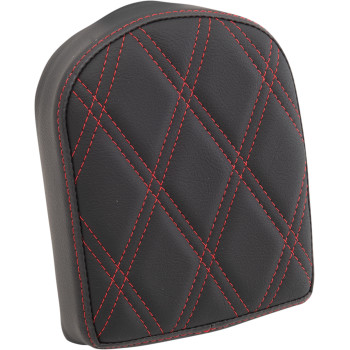 Sissy Bar Pad - Double Diamond - Red - Short