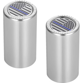 Docking Covers - American Flag - Blue Line - Long - Silver