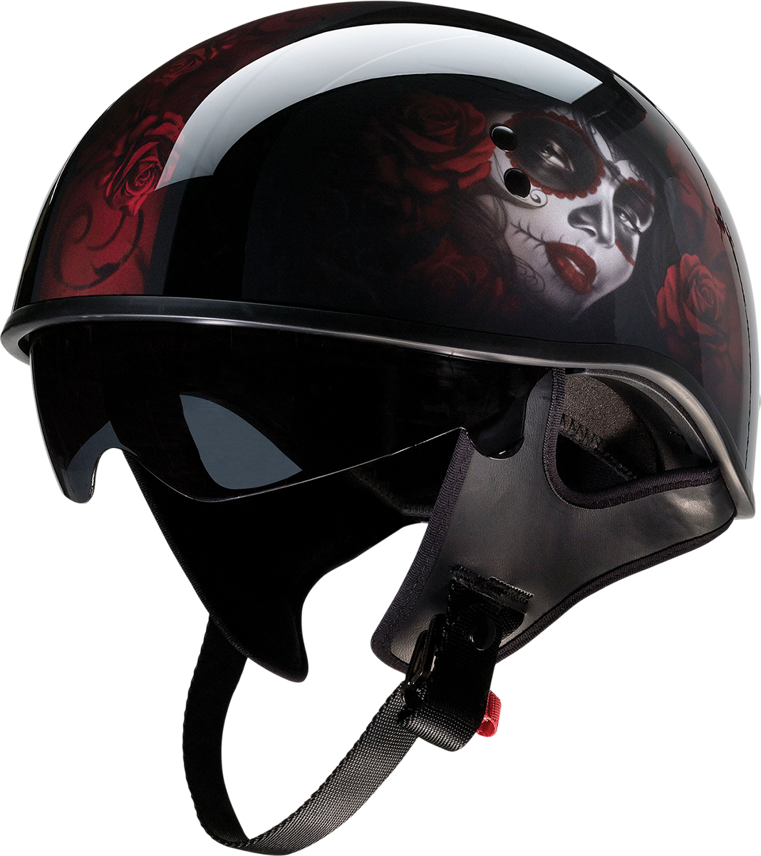 Z1R Vagrant Helmet — Red Catrina — Black/Red — XL