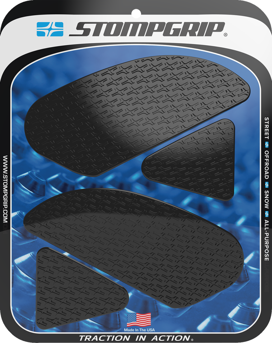 Stompgrip Tank Grips — Icon — Black — Honda — CBR '15-'22
