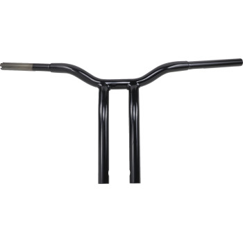 LA Choppers 1.25" Kage Fighter Welded Bent-Riser Handlebar Black 14" Rise