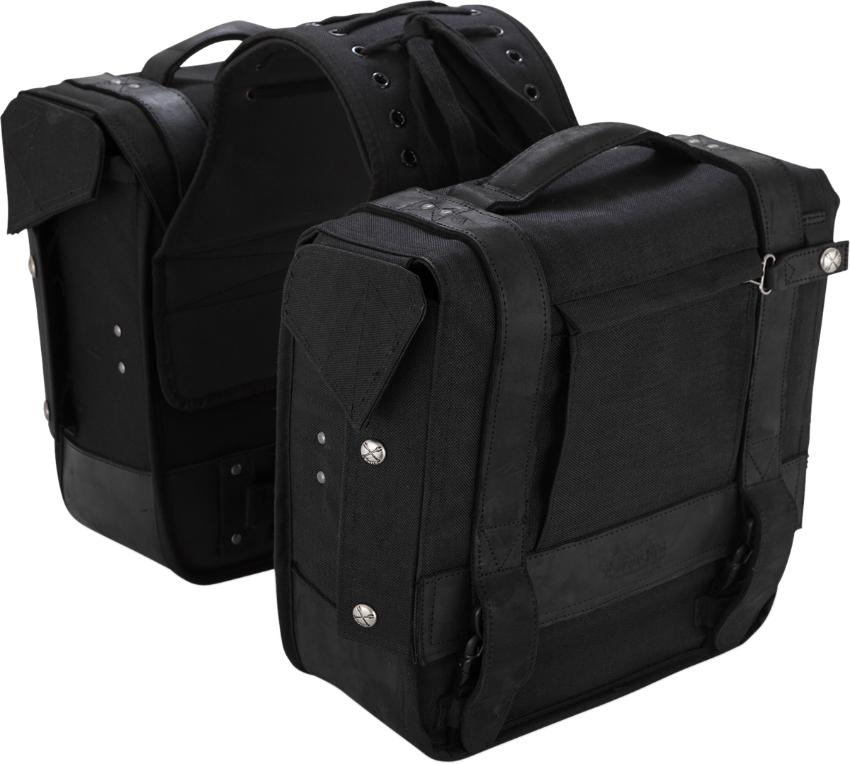 Burly Brand Throw-Over Saddlebag — Black