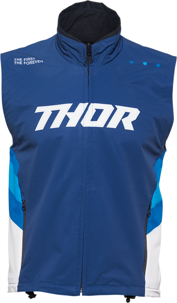 Thor Warmup Vest — Navy/White — Large